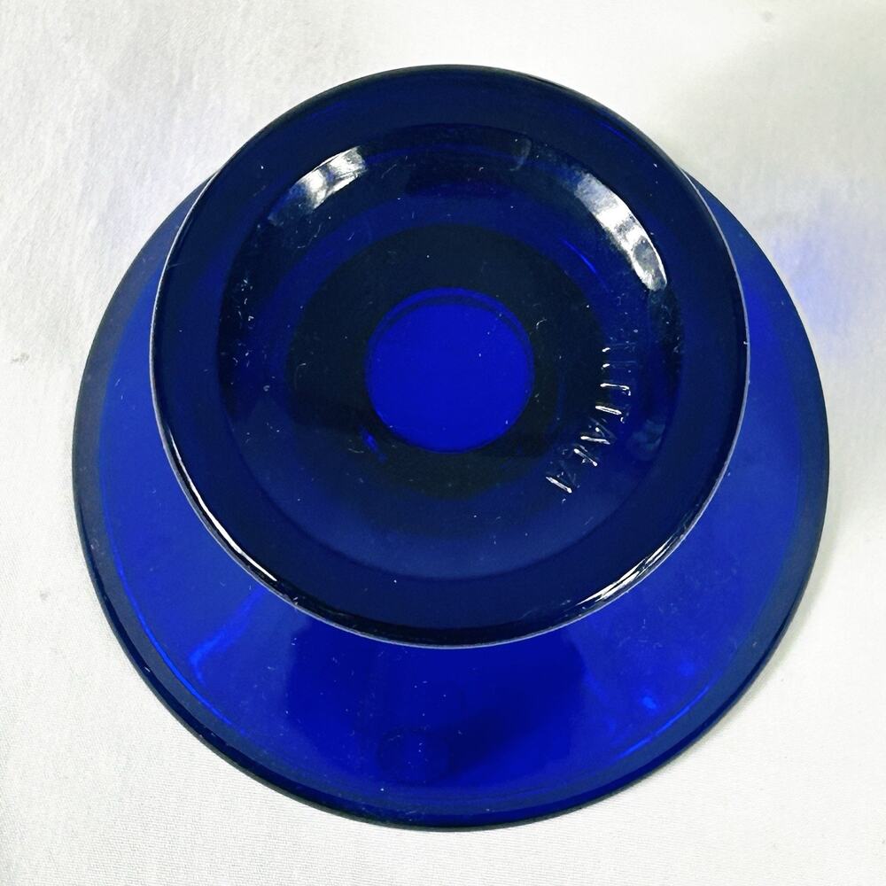 Pair of iittala Kartio Cobalt Blue Candle Holders Finland in Original Box - Picture 5 of 8